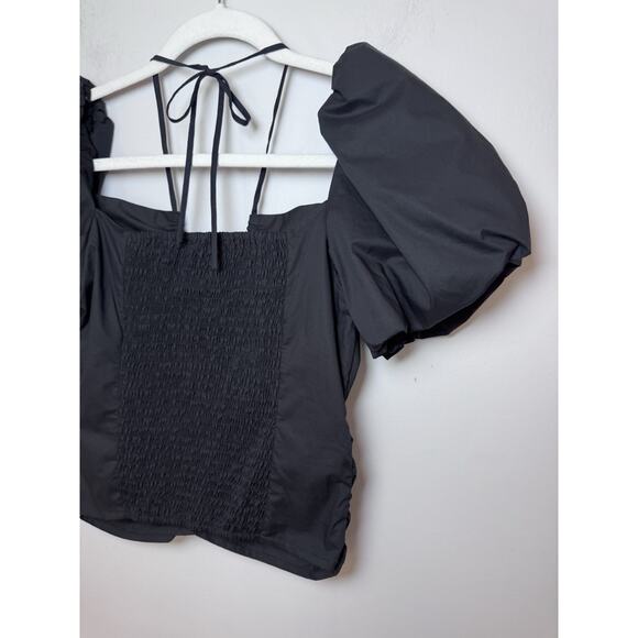 Sophie Rue Revolve Black Cotton Puff Sleeve Top Small NWT - Picture 14 of 15